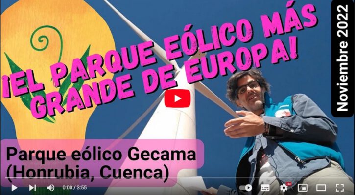 Video nuevos aerogeneradores Parque eólico de Gecama (Honrubia, Cuenca, España)